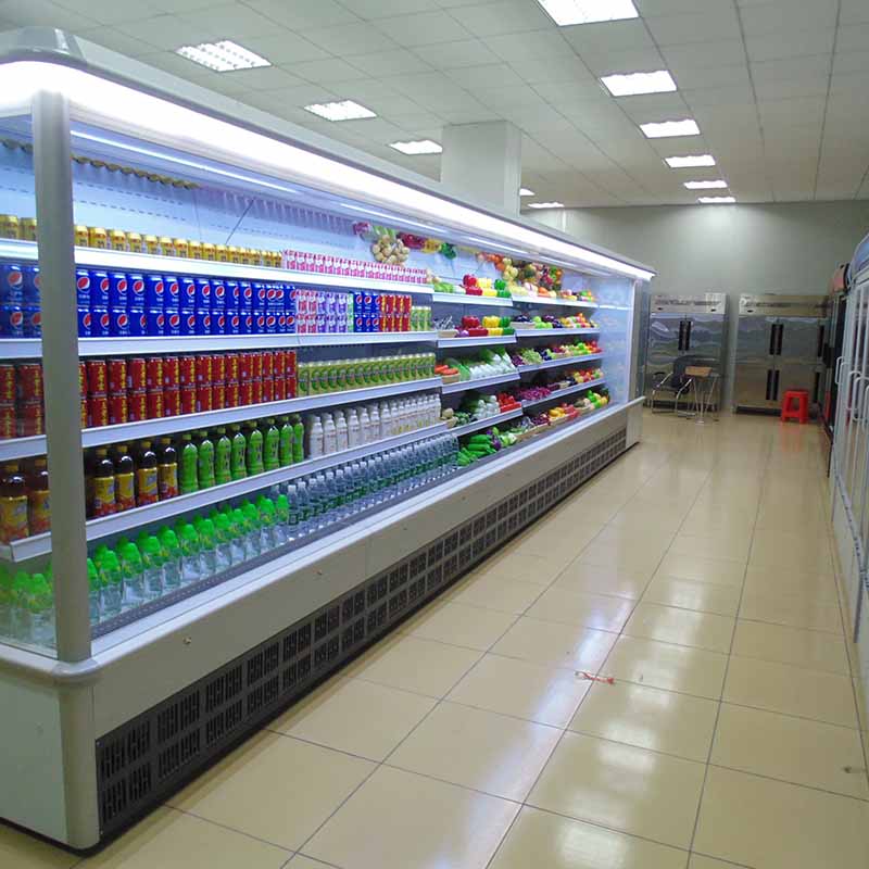 Freely Combinable Supermarket Refrigerator with Tempered Insulated Sliding Glass Door